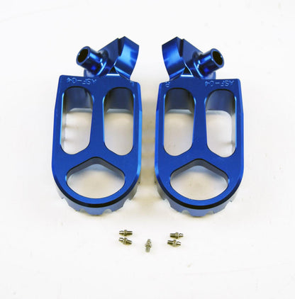 FOOT PEGS BLUE FANTIC/YAMAHA, FIR ASF-04, CNC ALLOY, 17D-27411-00-00, 17D-27421-00-00