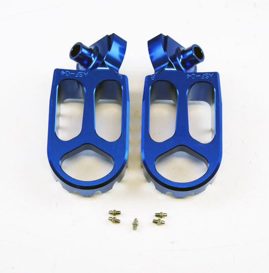 FOOT PEGS BLUE FANTIC/YAMAHA, FIR ASF-04, CNC ALLOY, 17D-27411-00-00, 17D-27421-00-00
