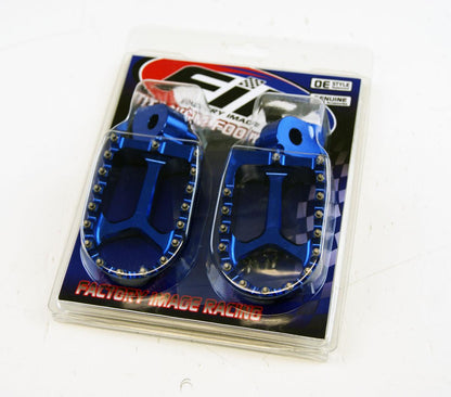 FOOT PEGS BLUE FANTIC/YAMAHA, FIR ASF-04, CNC ALLOY, 17D-27411-00-00, 17D-27421-00-00
