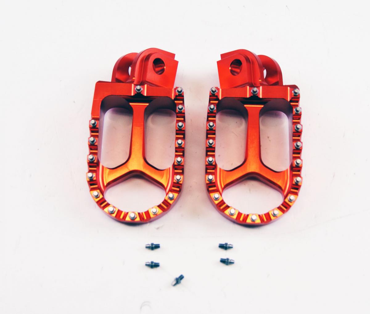 FOOT PEGS ORANGE GASGAS/HUSQVARNA/KTM, FIR ASF-05, CNC ALLOY, 59003041250, 59003040250