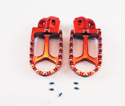 FOOT PEGS ORANGE GASGAS/HUSQVARNA/KTM, FIR ASF-05, CNC ALLOY, 59003041250, 59003040250