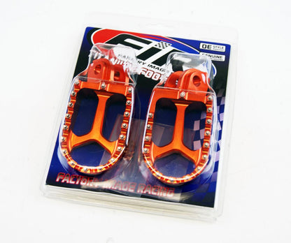 FOOT PEGS ORANGE GASGAS/HUSQVARNA/KTM, FIR ASF-05, CNC ALLOY, 59003041250, 59003040250