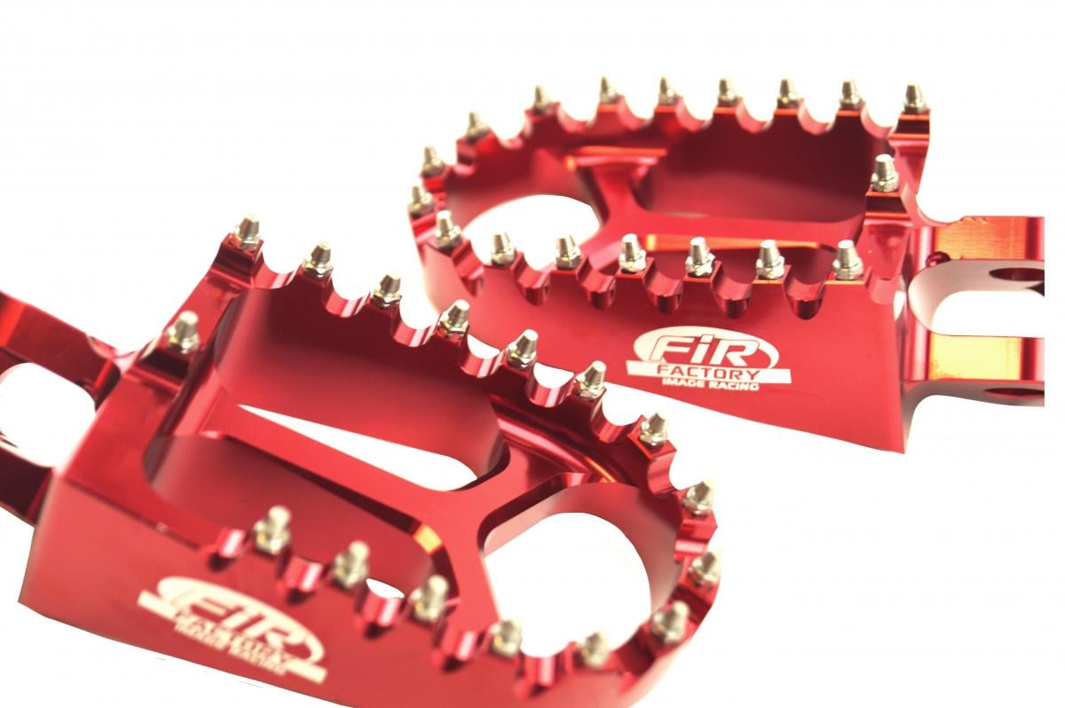 FOOT PEGS RED HONDA CR CRF, FIR ASF-01, CNC ALLOY