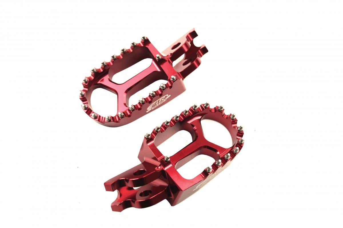 FOOT PEGS RED HONDA CR CRF, FIR ASF-01, CNC ALLOY