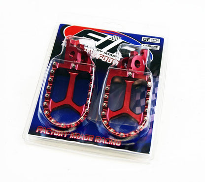 FOOT PEGS RED HONDA CR CRF, FIR ASF-01, CNC ALLOY