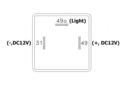 FLASHER RELAY UNIT 3 PIN.12V/21W X 2(4) UP-01557