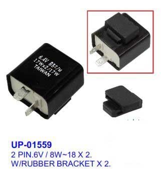 FLASHER RELAY UNIT 2 PIN.6V / 17W X 2. UP-01559