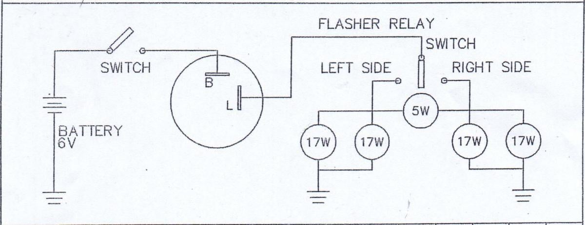 FLASHER RELAY UNIT 2 PIN.6V / 17W X 2. UP-01559