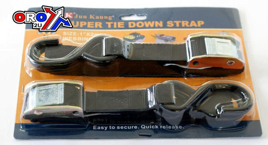 TIE DOWN 1 inch x 6ft 500KGS BLACK