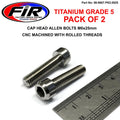 TITANIUM ALLEN BOLT M6x25, GRADE 5 TI - PACK OF 2