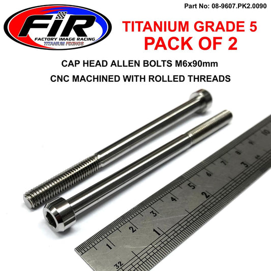 TITANIUM ALLEN BOLT M6x90, GRADE 5 TI - PACK OF 2