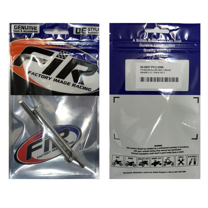 TITANIUM ALLEN BOLT M6x95, GRADE 5 TI - PACK OF 2