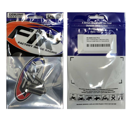 GR5 TITANIUM BOLT M8x30mm PK4, TRIPLE CLAMP BOLTS / DUALDRIVE, / KTM RE: 25080406