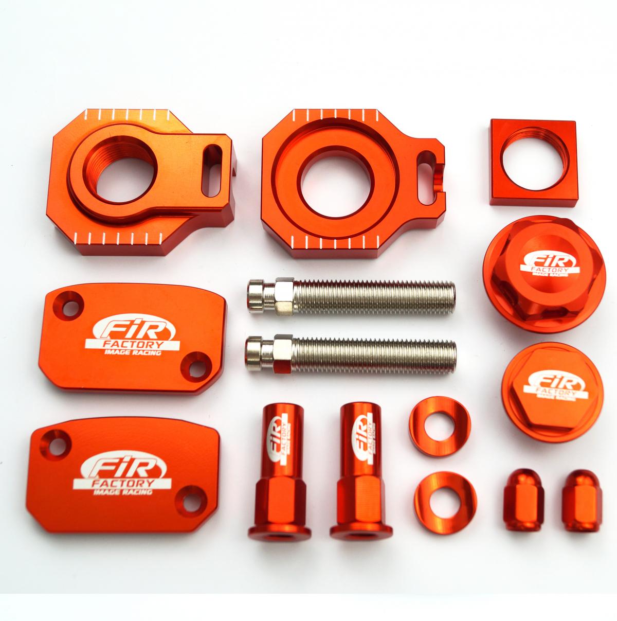 13PC BLING KIT KTM SX SXF, FIR CPK-502, CNC ALLOY, AXLE BLOCK, CAPS, TYRE NUT