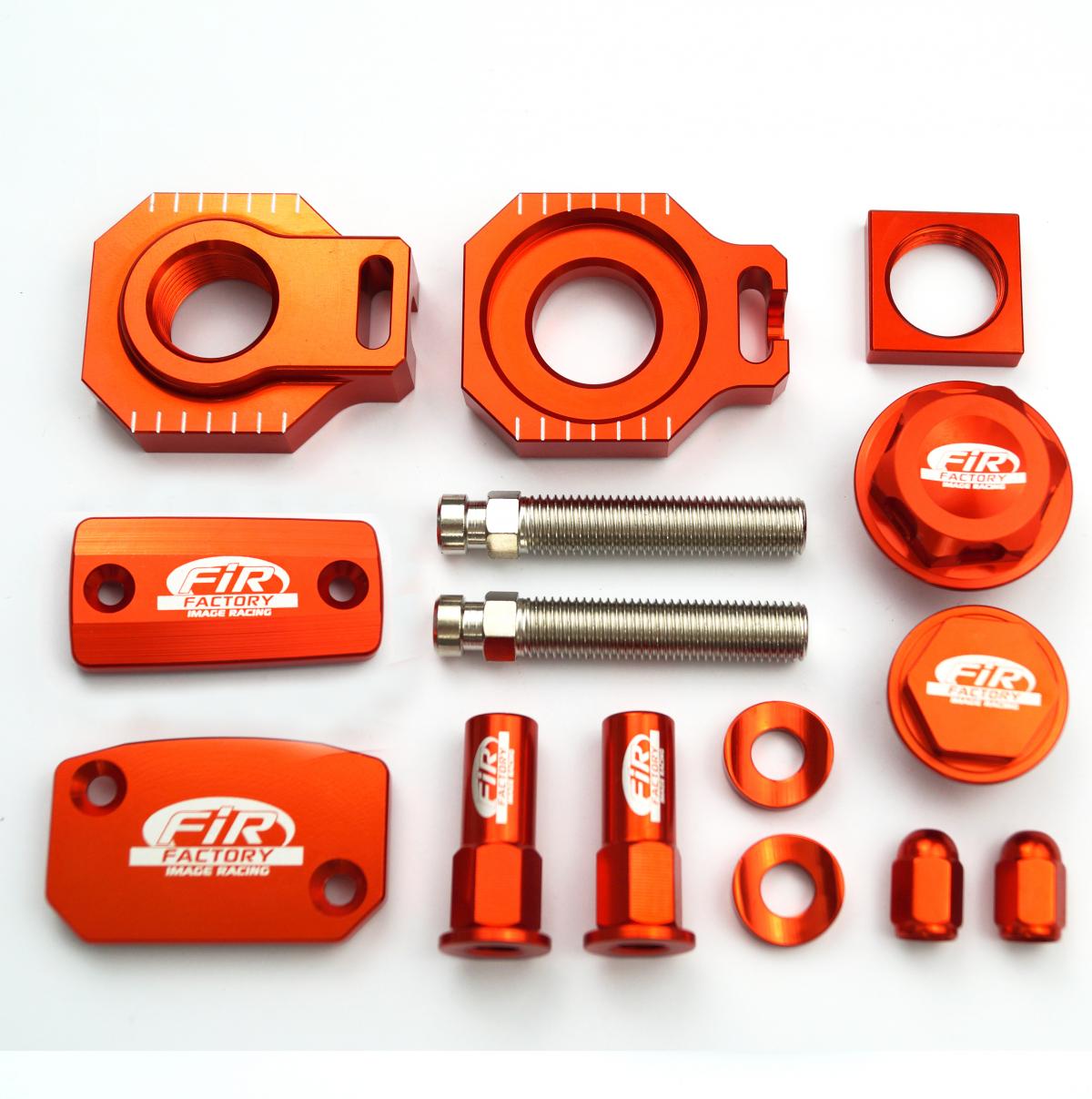 PC BLING KIT KTM SX SXF, FIR CPK-514, CNC ALLOY, AXLE BLOCK, CAPS, TYRE NUT