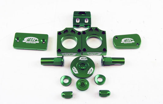 11PC BLING KIT KAWASAKI 250/450, FIR CPK-201, CNC ALLOY, AXLE BLOCK, CAPS, TYRE NUT