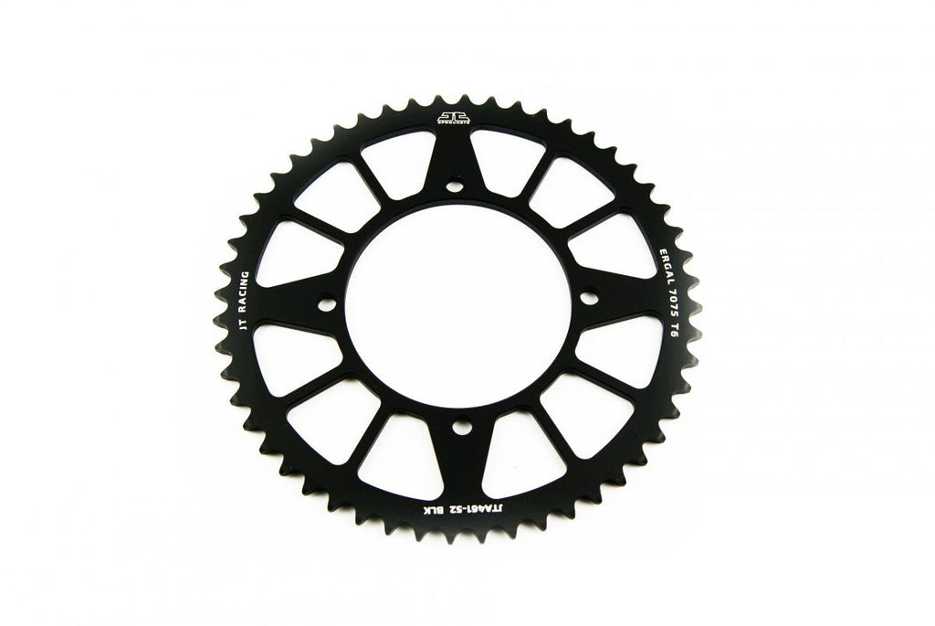 REAR SPROCKET ALLOY BLACK 4-HOLE, JTA461.52BLK 7075-T6 Aluminium