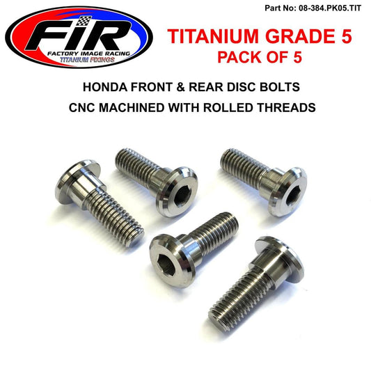 TI GR5 BOLTS DISC HONDA KIT/5, TITANIUM FRONT OR REAR KIT, / FIR BRAND