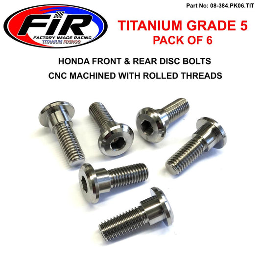 TI GR5 BOLTS DISC HONDA KIT/6, TITANIUM FRONT OR REAR KIT, / FIR BRAND
