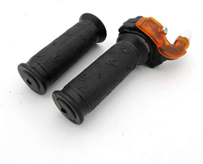 THROTTLE MINI GRIP SET, Handle Grip Throttle Clamp 49cc Pocket Bike Mini Moto Quads Twist Throttle Accelerator Grip