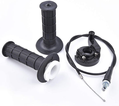 THROTTLE TWISTGRIP ASSY GRIPS + CABLE., Throttle Clamp Racing Alloy