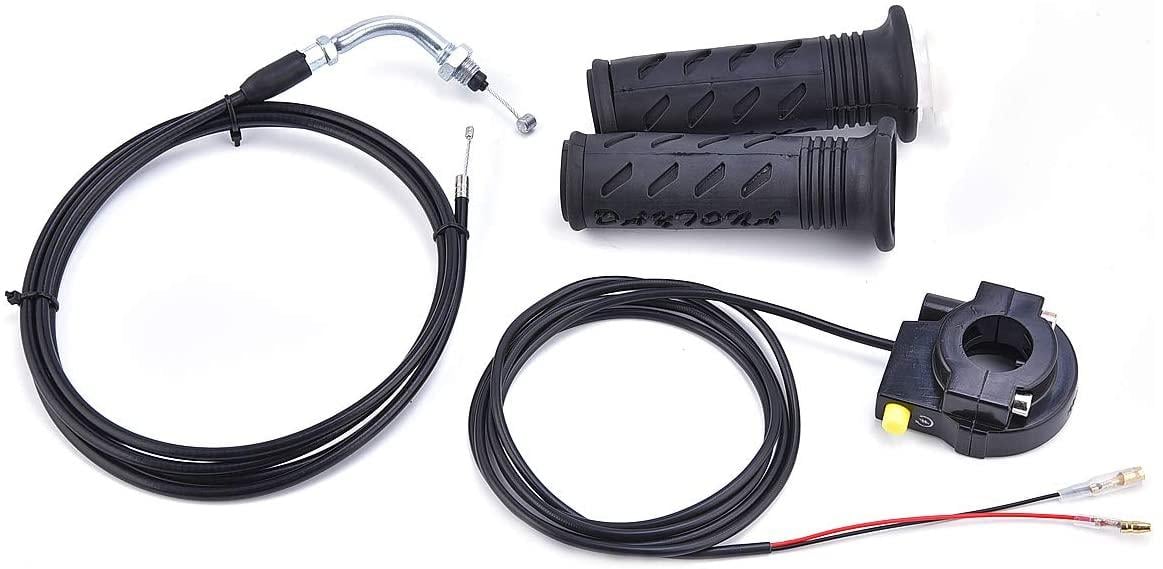 THROTTLE TWISTGRIP ASSY GRIPS + CABLE.