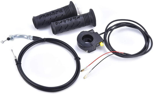 THROTTLE TWISTGRIP ASSY GRIPS + CABLE.