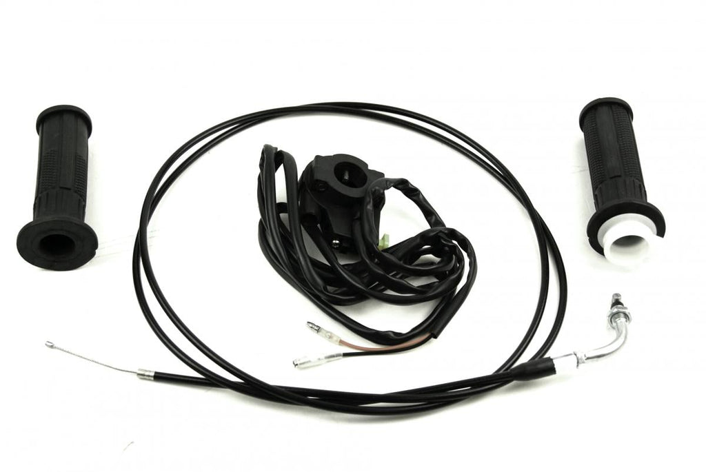 THROTTLE TWISTGRIP ASSY GRIPS + CABLE.
