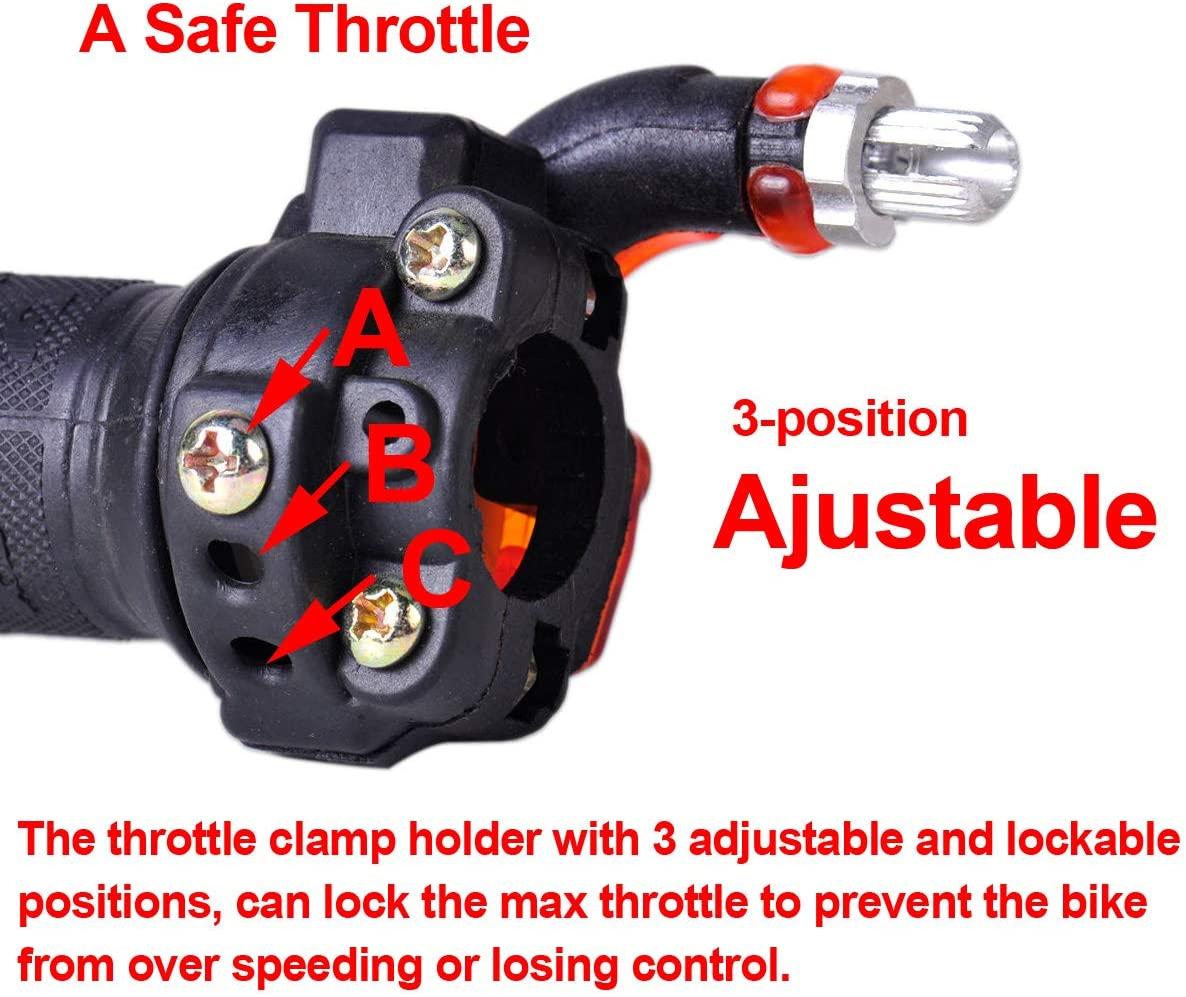 THROTTLE MINI GRIP SET + CABLE, Handle Grip Throttle Clamp 49cc Pocket Bike Mini Moto Quads Twist Throttle Accelerator Grip