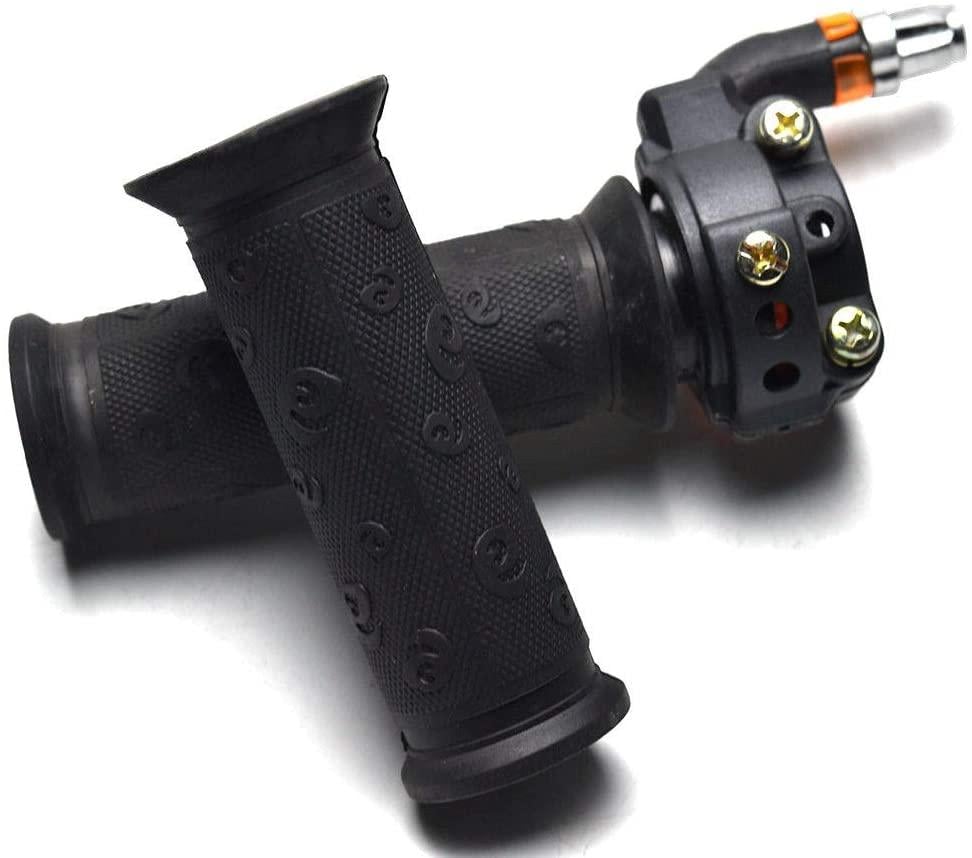 THROTTLE MINI GRIP SET + CABLE, Handle Grip Throttle Clamp 49cc Pocket Bike Mini Moto Quads Twist Throttle Accelerator Grip
