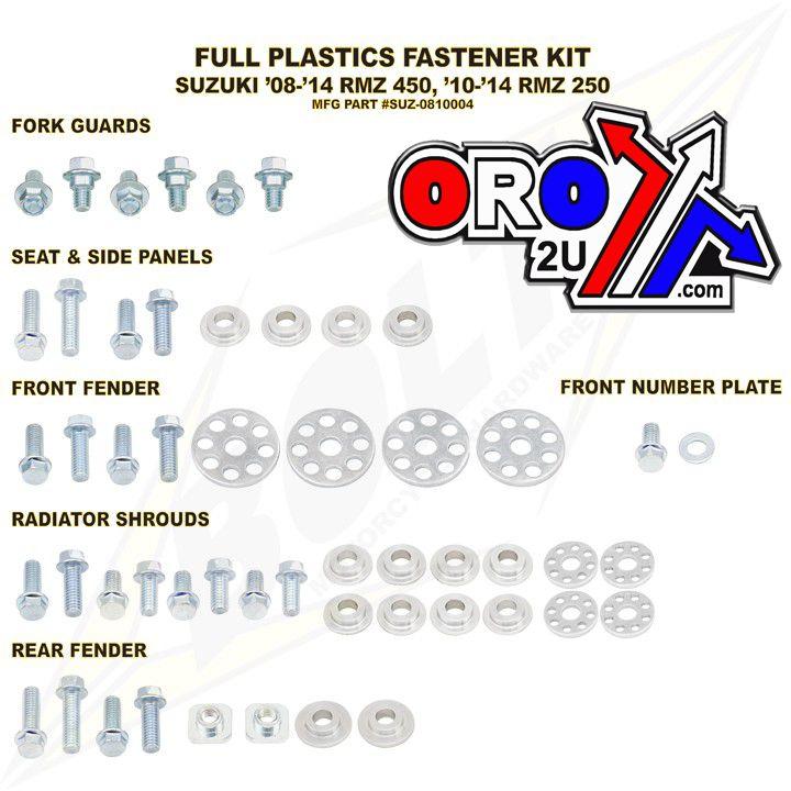 PLASTIC BOLT KIT RMZ250/450, BOLT HARDWARE SUZ-0810004