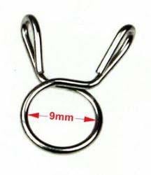 HOSE CLAMP / CLIP ID: 9mm PACK 50, OD PIPE DIA RANGE 9.5MM - 10MM