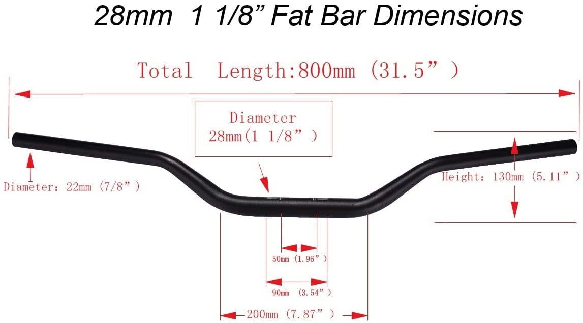 TAPER HANDLEBAR KIT MED BLACK
