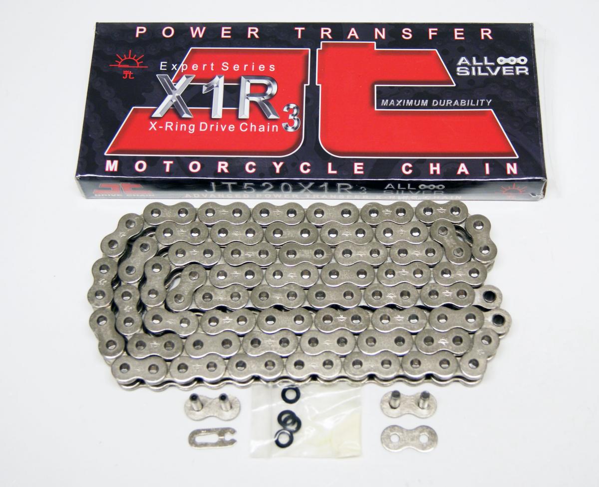 DRIVE CHAIN HEAVY DUTY X-RING 520X1R3 110L NICKEL JTC520X1R3NN110DL