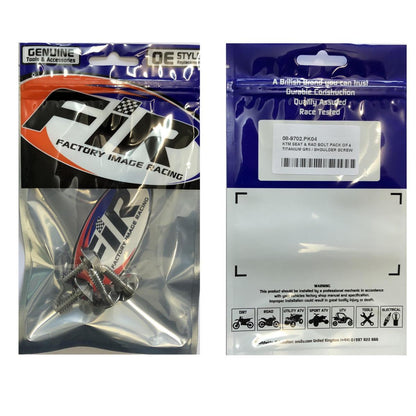 KTM SEAT & RAD BOLT PACK OF 4, TITANIUM GR5 / SHOULDER SCREW, KTM OEM REF:79107011000