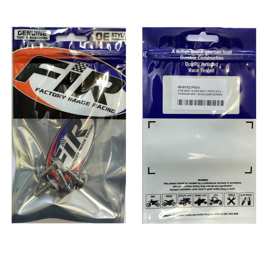 KTM SEAT & RAD BOLT PACK OF 4, TITANIUM GR5 / SHOULDER SCREW, KTM OEM REF:79107011000