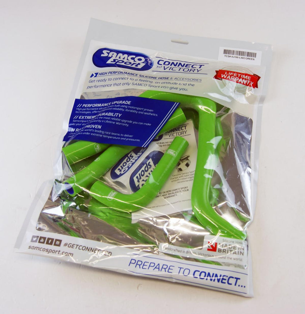 COOLANT HOSE 3 PIECE KIT GREEN 21-24 KAWASAKI 250 KX SAMCO SPORT KAW-99-GN