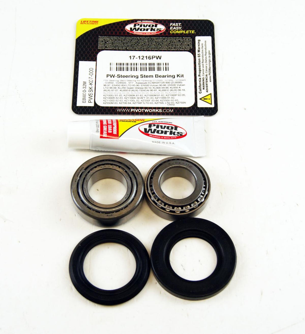 STEERING STEM BEARING SEAL KIT 81-20 HYOSUNG KAWASAKI PIVOT WORKS PWSSK-K07-000