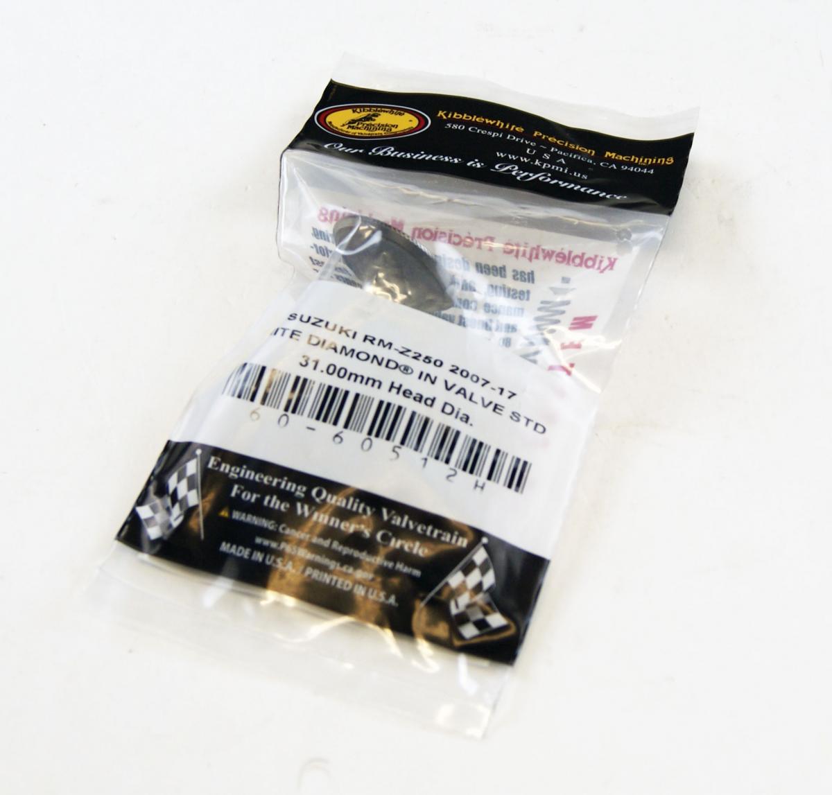VALVE INTAKE RMZ250 07-17 WHITEDIAMOND, KIBBLEWHITE 60-60512H, 12911-10H00 RM-Z250 SUZUKI
