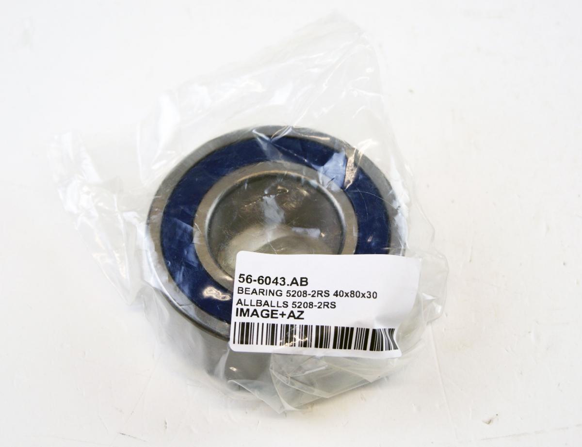 BEARING 5208-2RS 40x80x30.2mm ALLBALLS 5208-2RS EACH