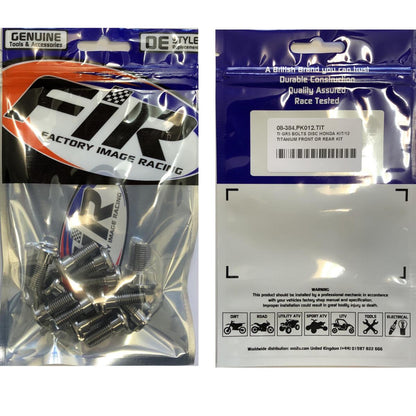 TI GR5 BOLTS DISC HONDA KIT/12, TITANIUM FRONT OR REAR KIT, / FIR BRAND