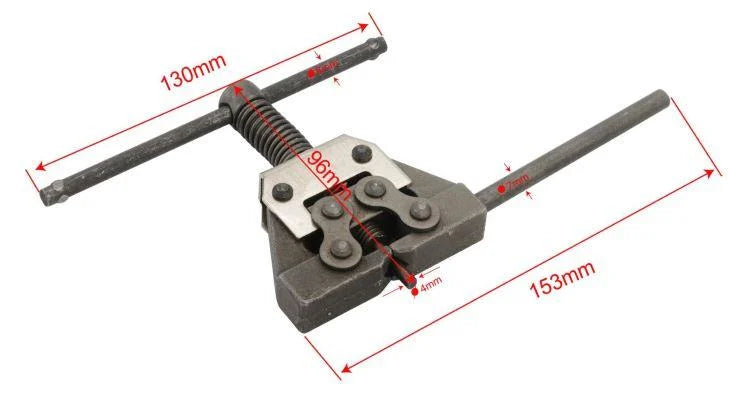 MOTORCYCLE 4mm PIN CHAIN BREAKER AND LINK EXTRACTOR TOOL 415–530 O X RING CHAINS