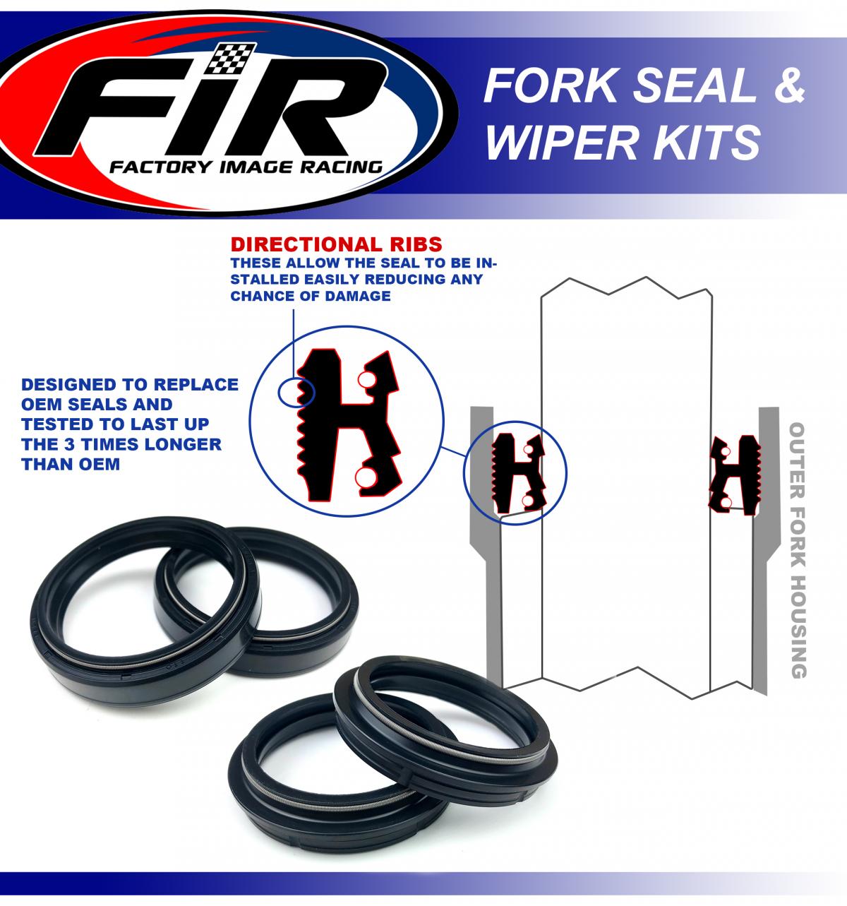 FORK DUST SEAL SET 43mm KYB