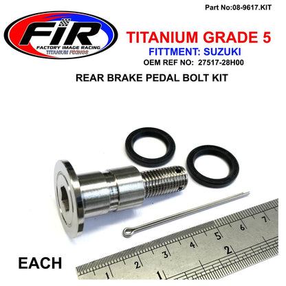SUZUKI GR5 REAR PEDAL BOLT KIT, 43142-27C00 WITH SEALS 09284-15006, FIR-BARND