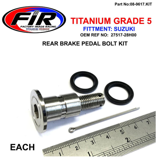 SUZUKI GR5 REAR PEDAL BOLT KIT, 43142-27C00 WITH SEALS 09284-15006, FIR-BARND