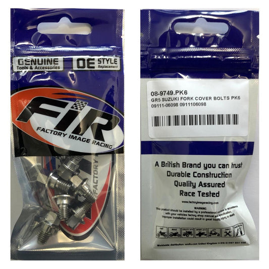 GR5 SUZUKI FORK COVER BOLTS PK6, 09111-06098 0911106098