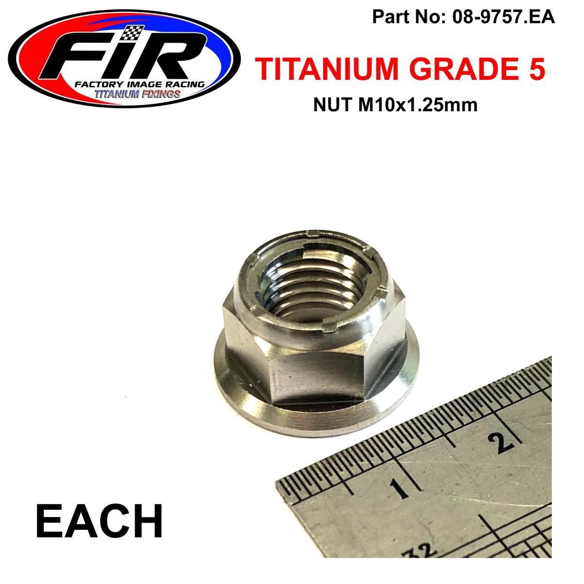GR5 M10x1.25mm FLANGE LOCK NUT, Ti-GR5 INSERT / 92210-1080 / EACH
