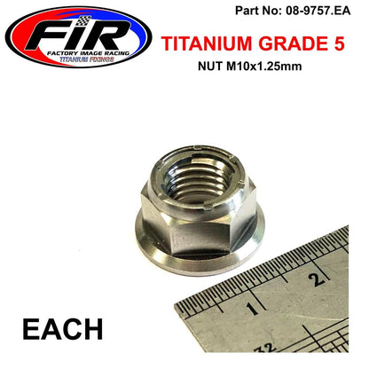 GR5 M10x1.25mm FLANGE LOCK NUT, Ti-GR5 INSERT / 92210-1080 / EACH