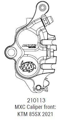 KTM 85 SX FRONT RACING CALIPER, MOTOMASTER 210113 MXC