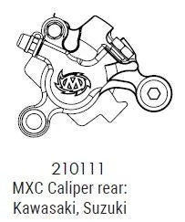 KAWASAKI SUZUKI BETA REAR RACING CALIPER, MOTOMASTER 210111 MXC,